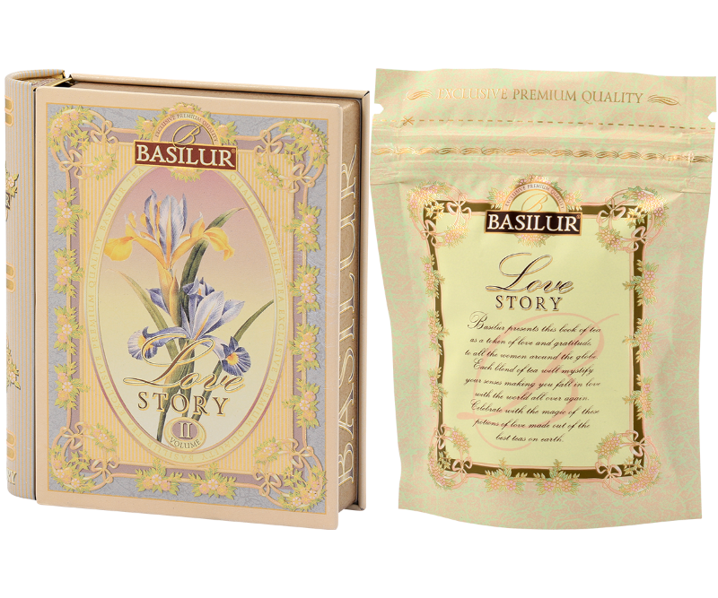 Miniature Tea Book 'Love Story' Volume II - 5 Pyramid Tea Bags