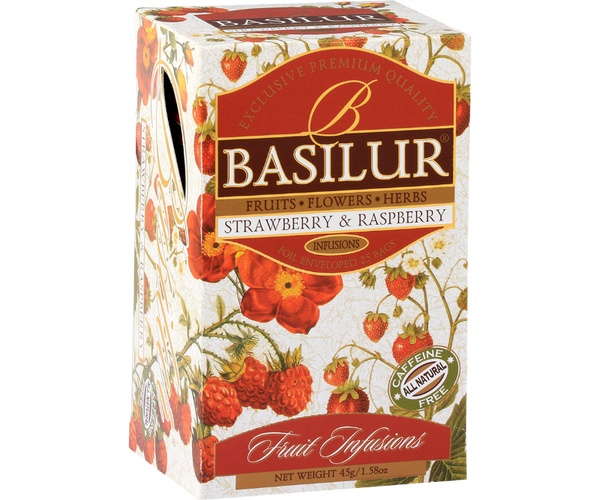 Basilur Tea - Fruit Infusions Strawberry & Raspberry - 25 Sachets