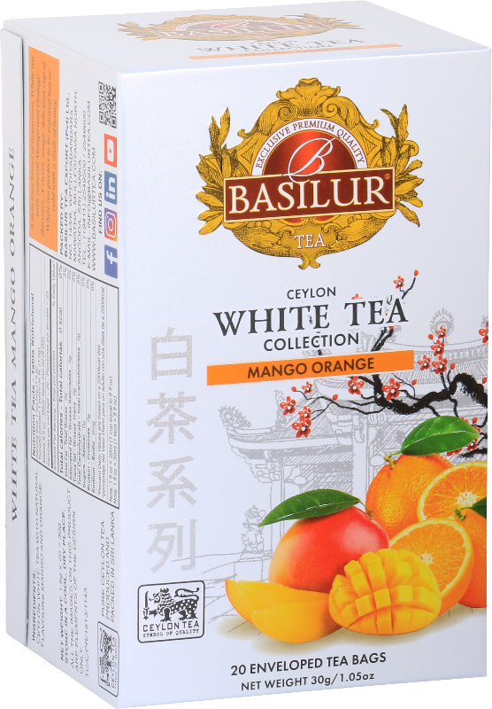 Ceylon White Tea Mango Orange - 20 Enveloped Tea Sachets