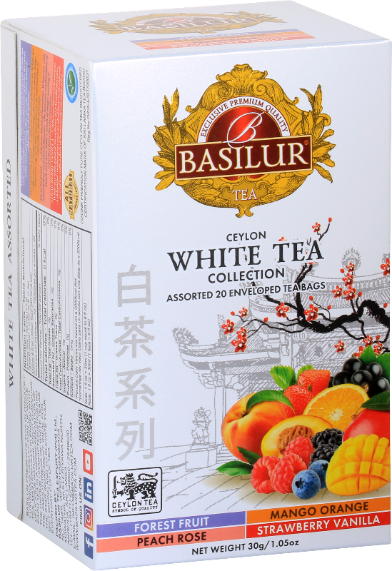 Ceylon White Tea Assorted - 20 Enveloped Tea Sachets