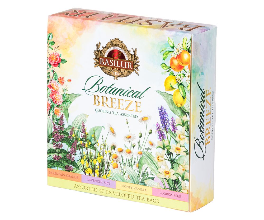 Botanical Breeze Cooling Tea Assorted Gift Box - 40 Enveloped Tea Sachets