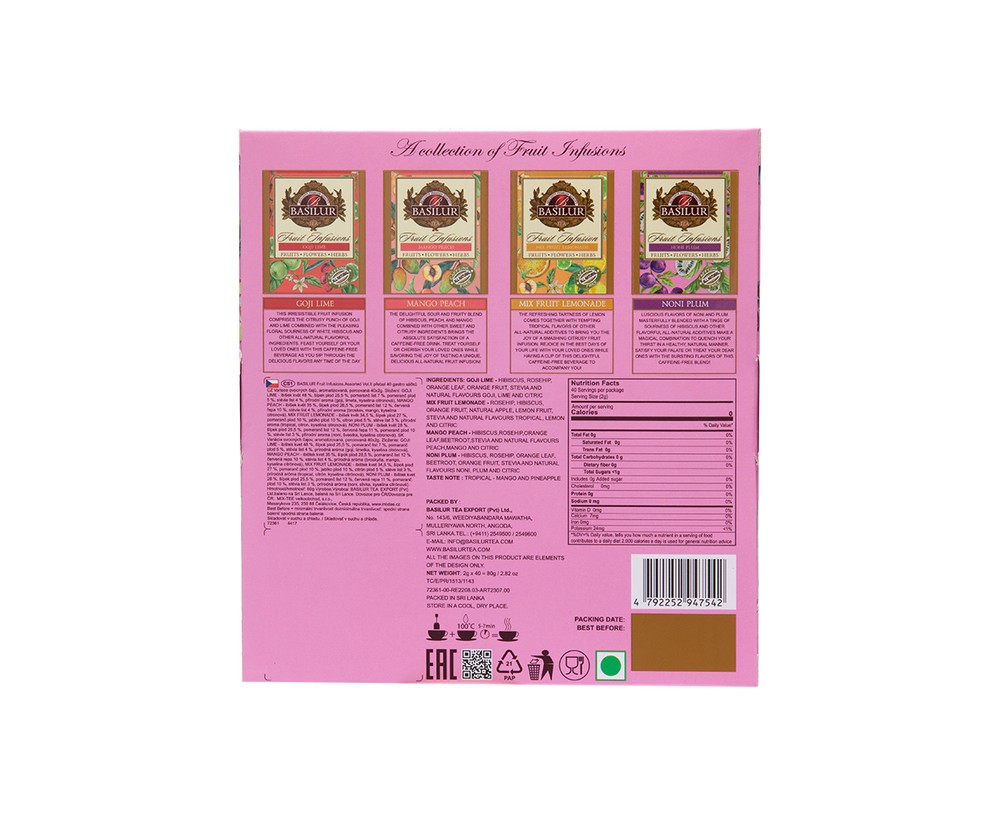 Caffeine-free Fruit Infusions Assorted Gift Collection Volume II - 40 Enveloped Sachets