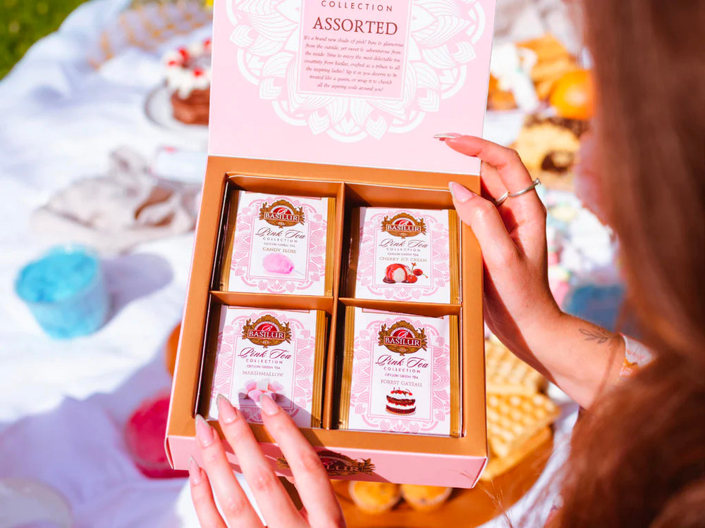 Pink Tea Assorted Gift Box - 40 Enveloped Tea Sachets