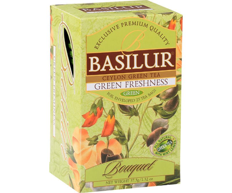 Bouquet Green Freshness Mint Green Tea - 25 Enveloped Tea Sachets