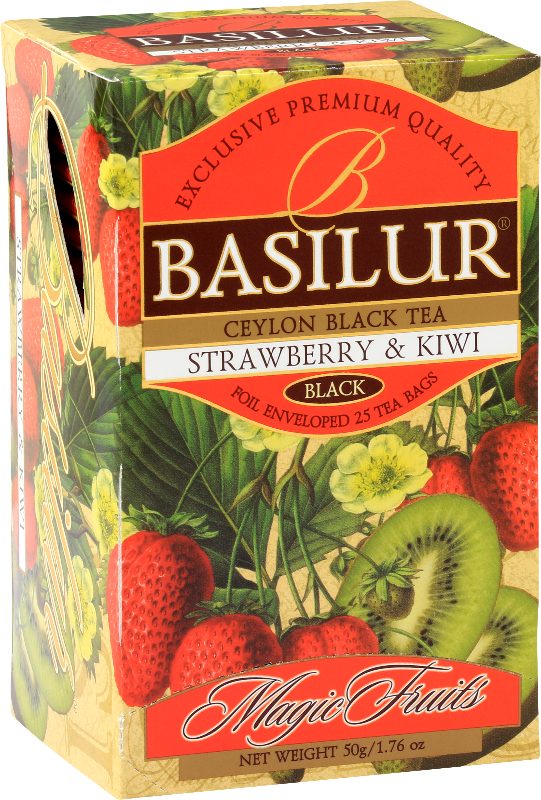 Magic Fruits Strawberry & Kiwi Black Tea - 25 Enveloped Tea Sachets