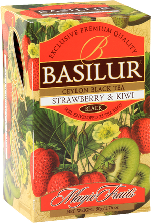 Magic Fruits Strawberry & Kiwi Black Tea - 25 Enveloped Tea Sachets