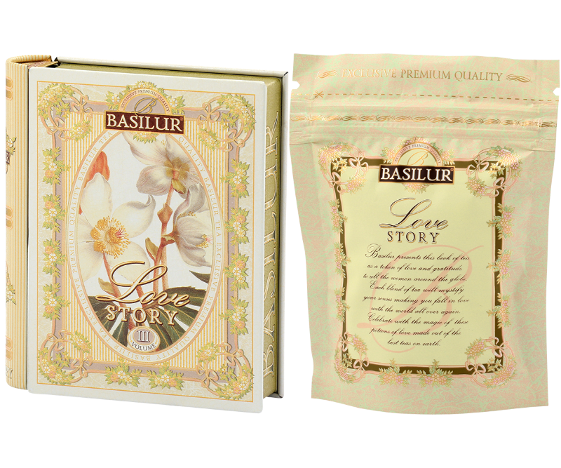 Miniature Tea Book 'Love Story' Volume III - 5 Pyramid Tea Bags