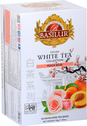 Ceylon White Tea Peach Rose - 20 Enveloped Tea Sachets