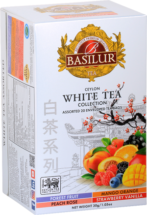 Ceylon White Tea Assorted - 20 Enveloped Tea Sachets