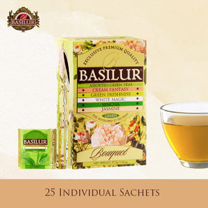 Bouquet Assorted Green Tea - 25 Enveloped Tea Sachets