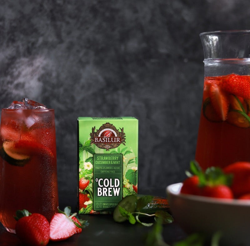 Bablu Tea Basilur Tea - Cold Brew Strawberry Cucumber & Mint – Basilur Tea Singapore