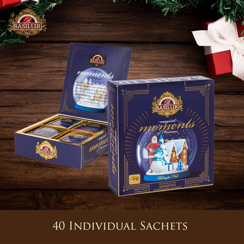 Magical Moments Midnight Noel Assorted Gift Box - 40 Enveloped Tea Sachets