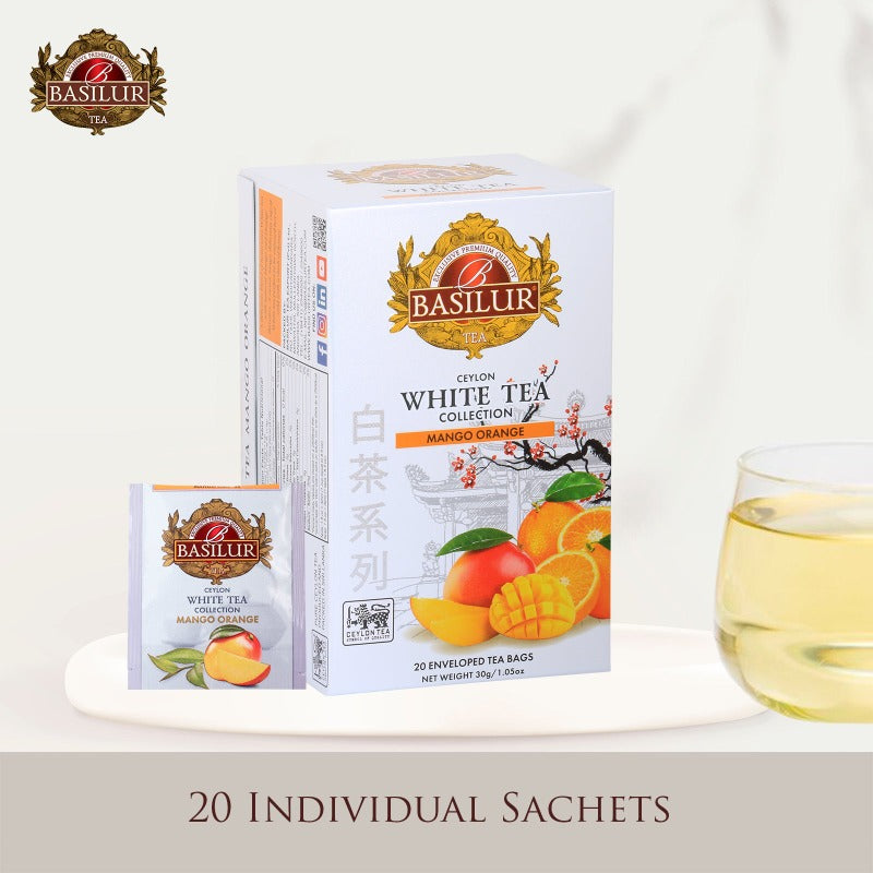 Ceylon White Tea Mango Orange - 20 Enveloped Tea Sachets